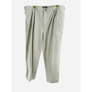 Cabela's Mens 44 Regular Beige Pleated Cotton Outdoor Casual Pants‎